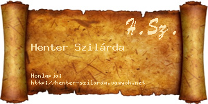 Henter Szilárda névjegykártya